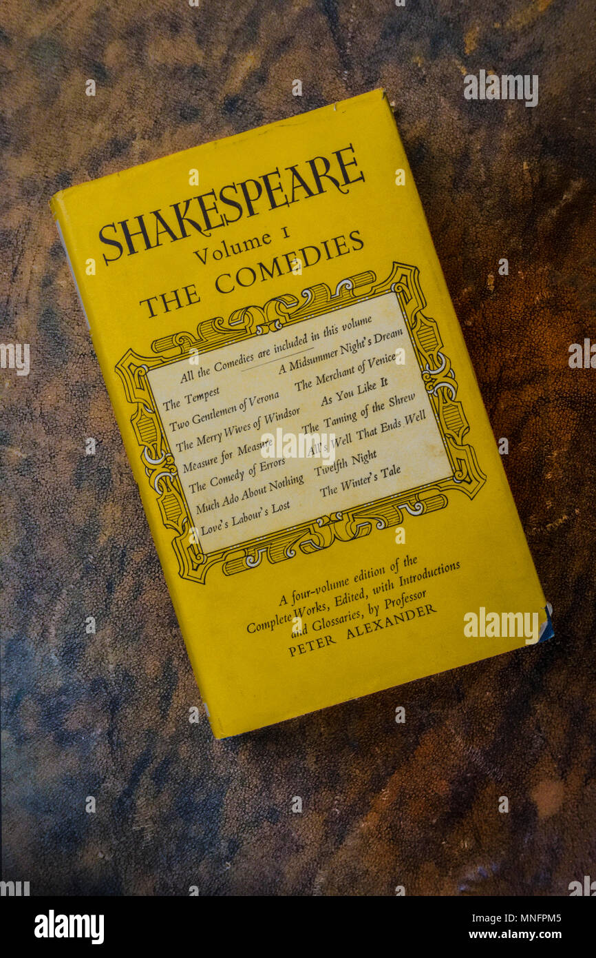 Book edition of the works of Shakespeare Stock Photo