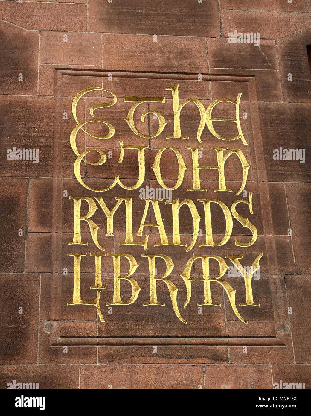 John Rylands Library, Deansgate, Manchester, Lancashire, England, UK Stock Photo