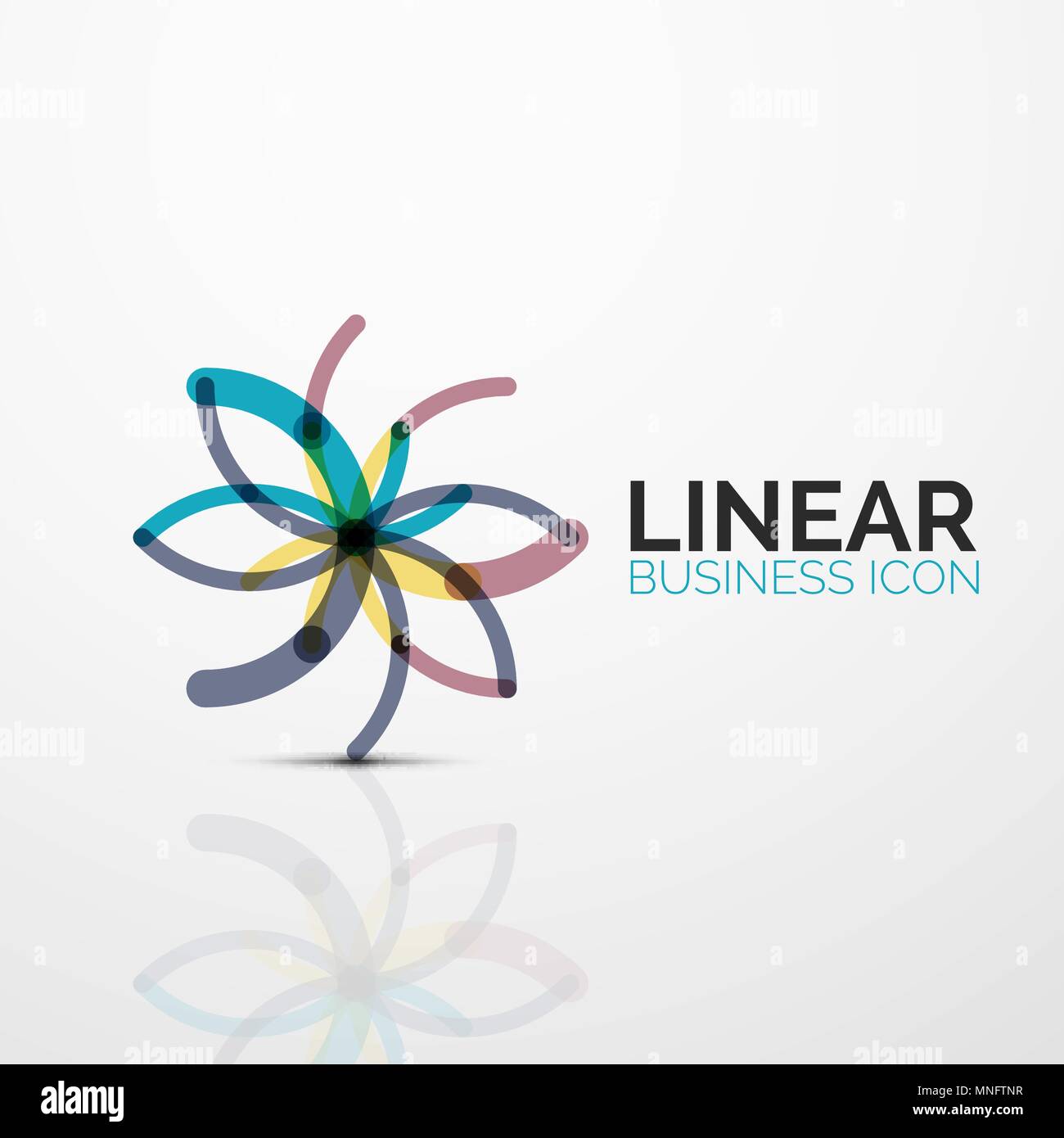 Outline minimal abstract geometric linear business icon made of line ...