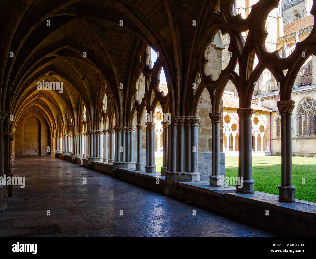 In the cloister of the Cathedral of Saint Mary - Bayonne, France Stock Photo