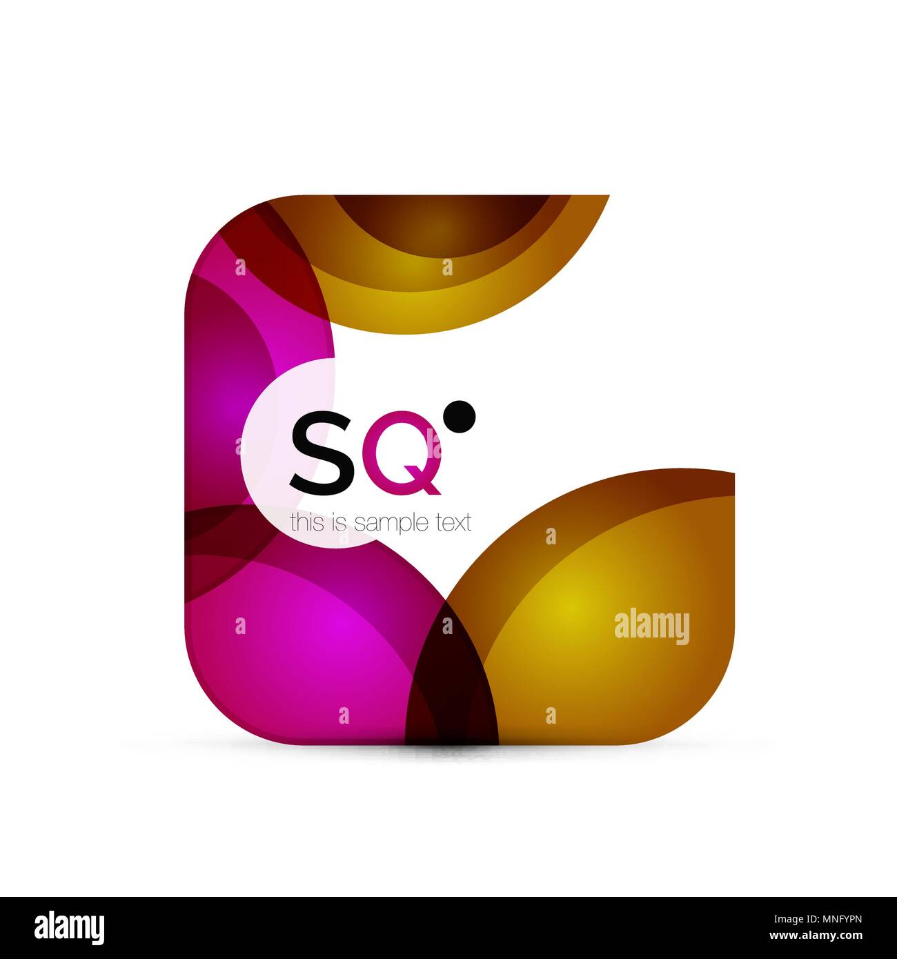 Vector square geometric abstract business emblem. Vector square ...