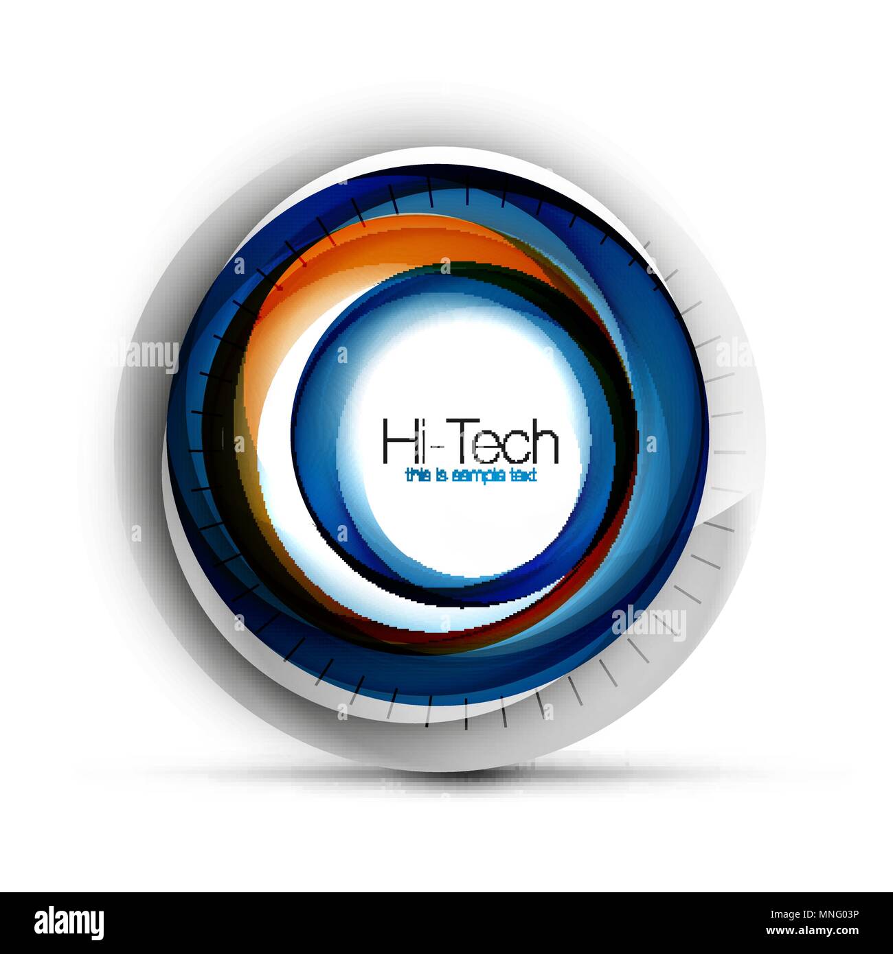 Digital techno sphere web banner, button or icon with text. Glossy ...