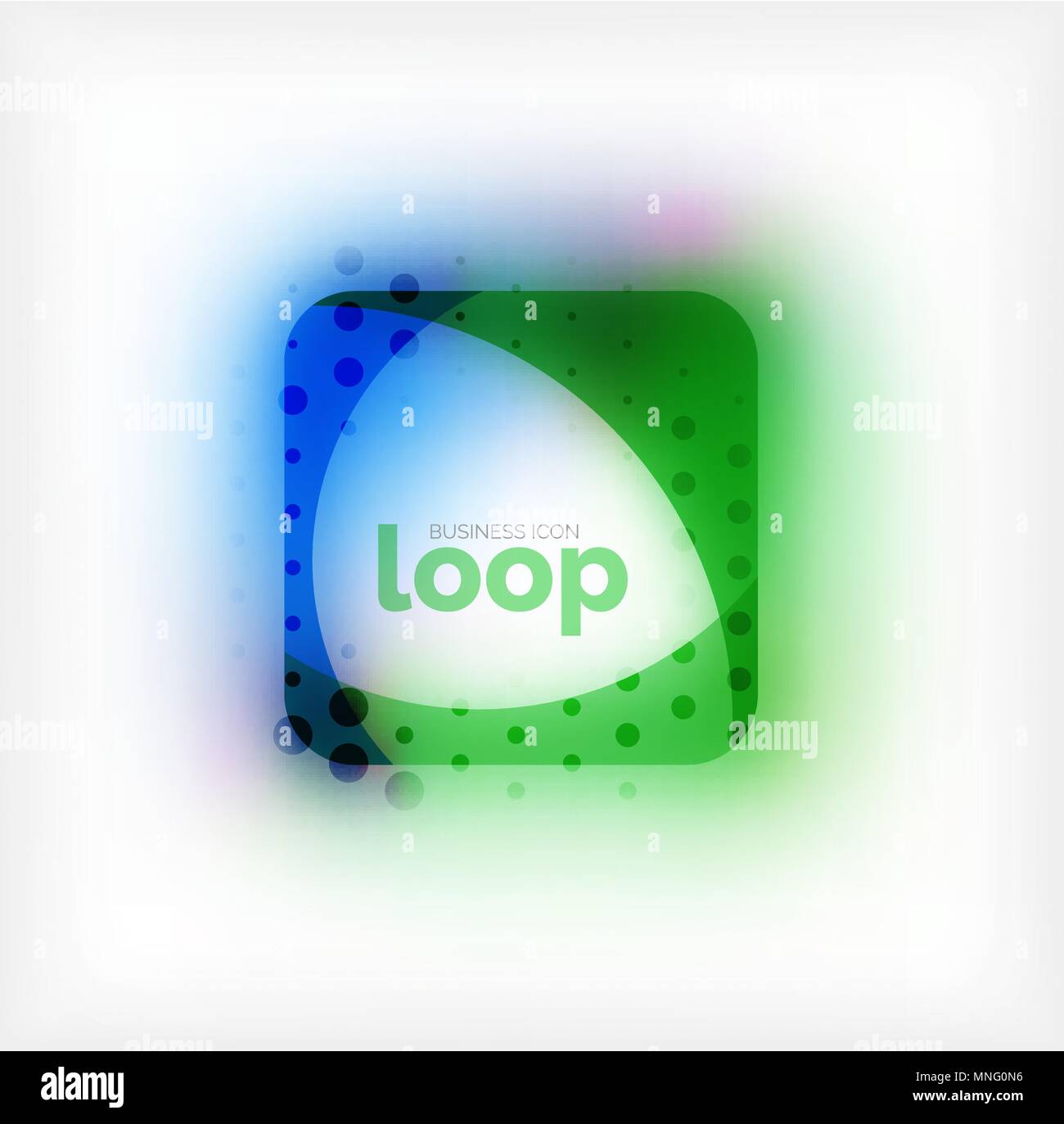 Vector square loop business symbol, geometric icon created of waves ...