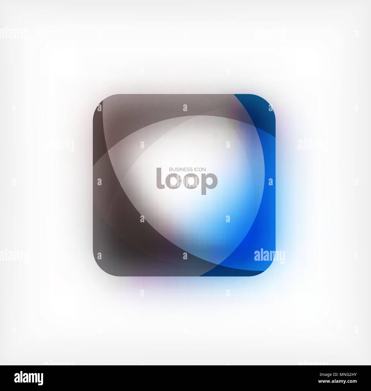 Vector square loop business symbol, geometric icon created of waves ...
