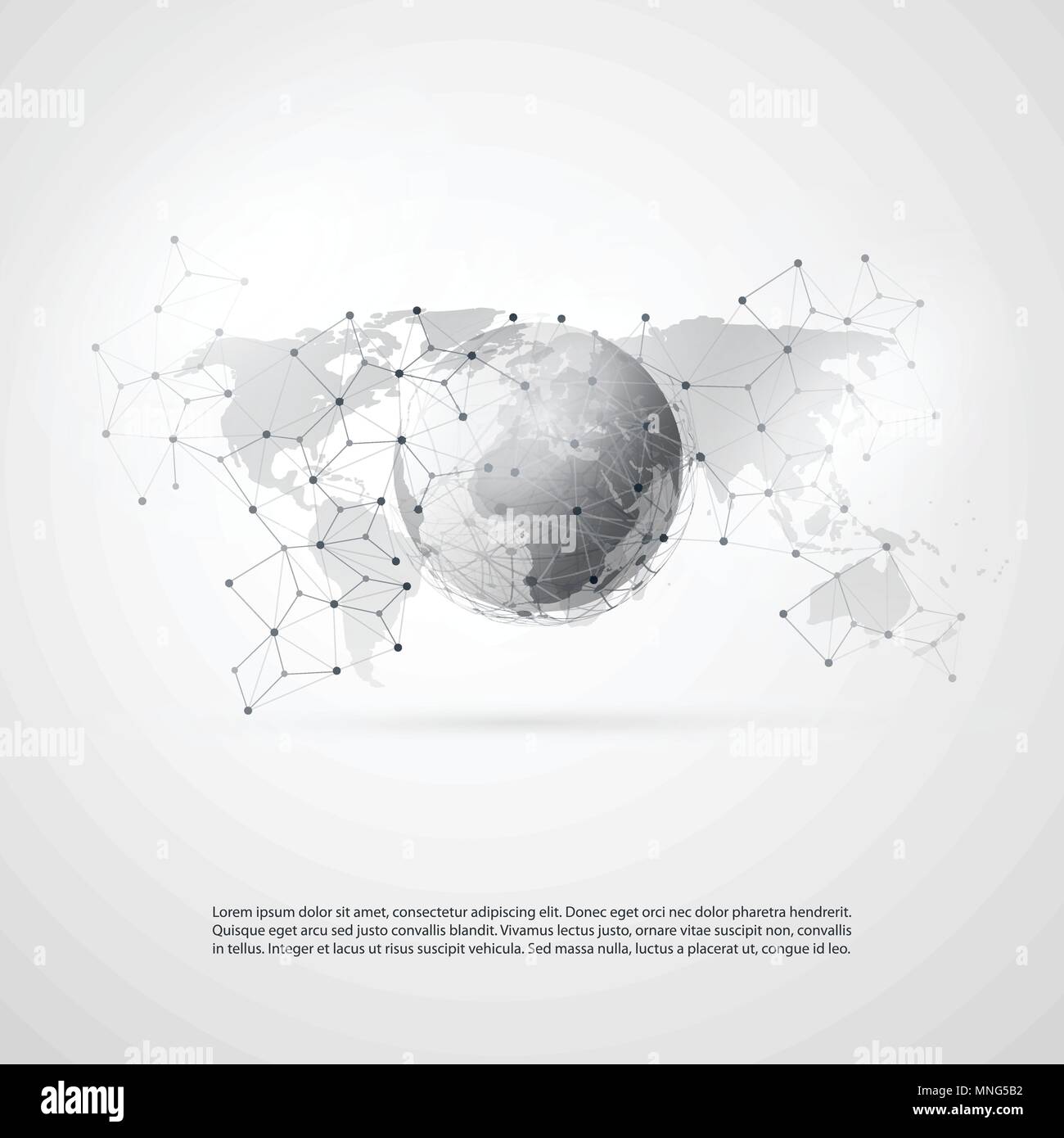 Cloud Computing and Networks Concept with World Map - Global Digital ...