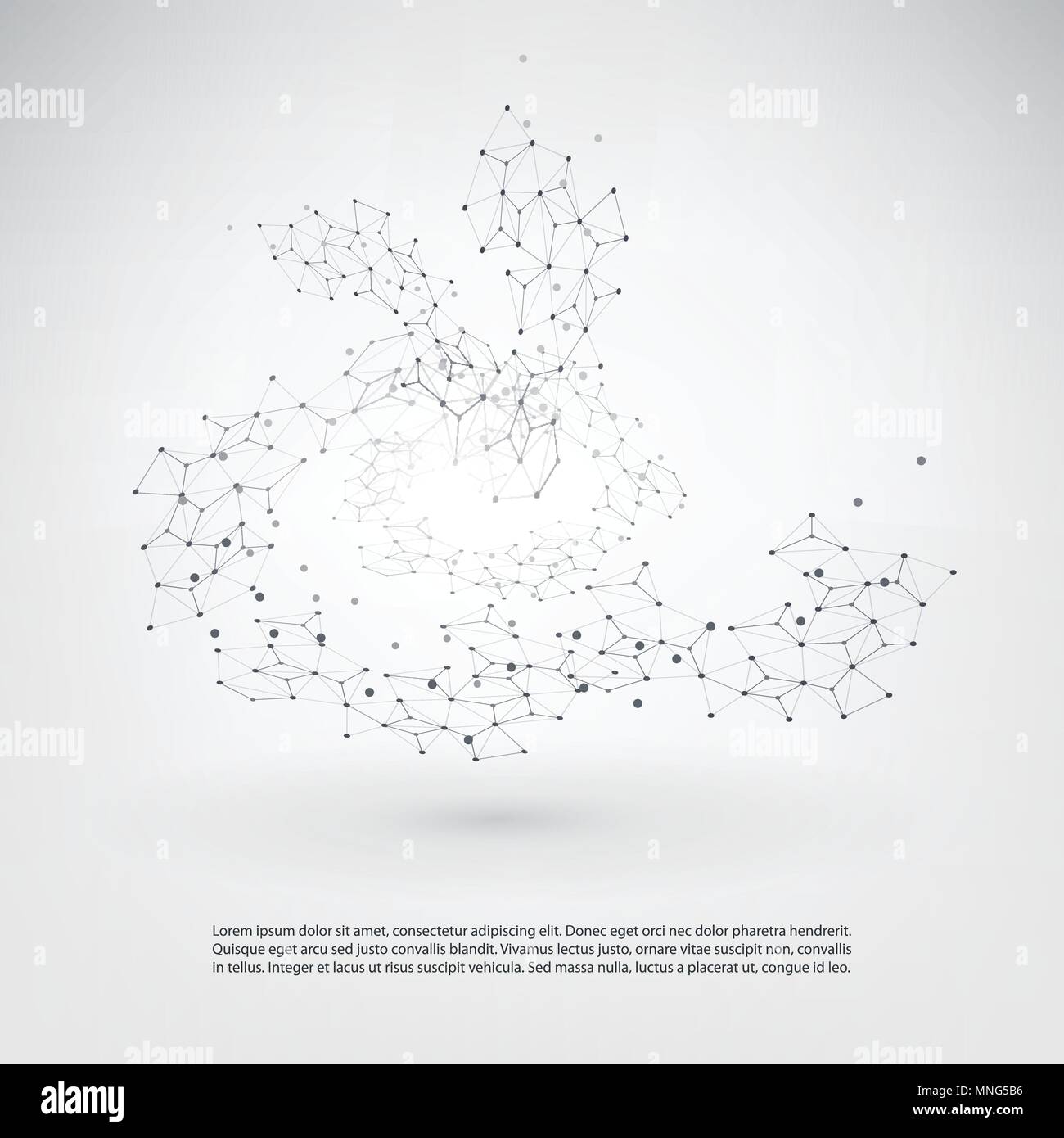 Transparent Geometric Mesh - Illustration of Modern Style Cloud ...