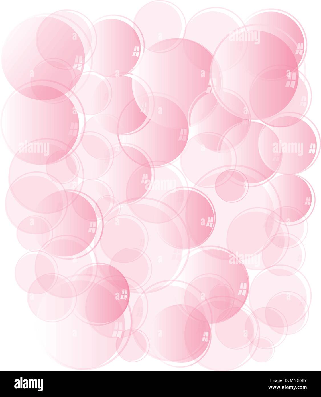 red soap bubbles vector Stock Vector