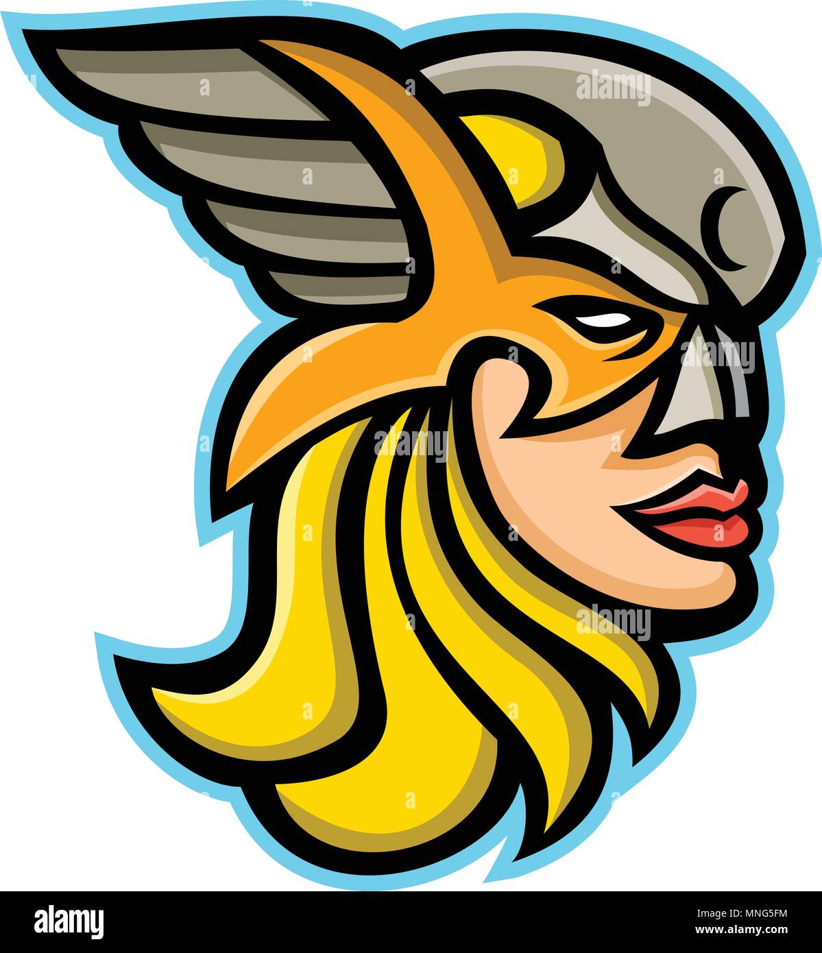 lady warrior mascot clipart