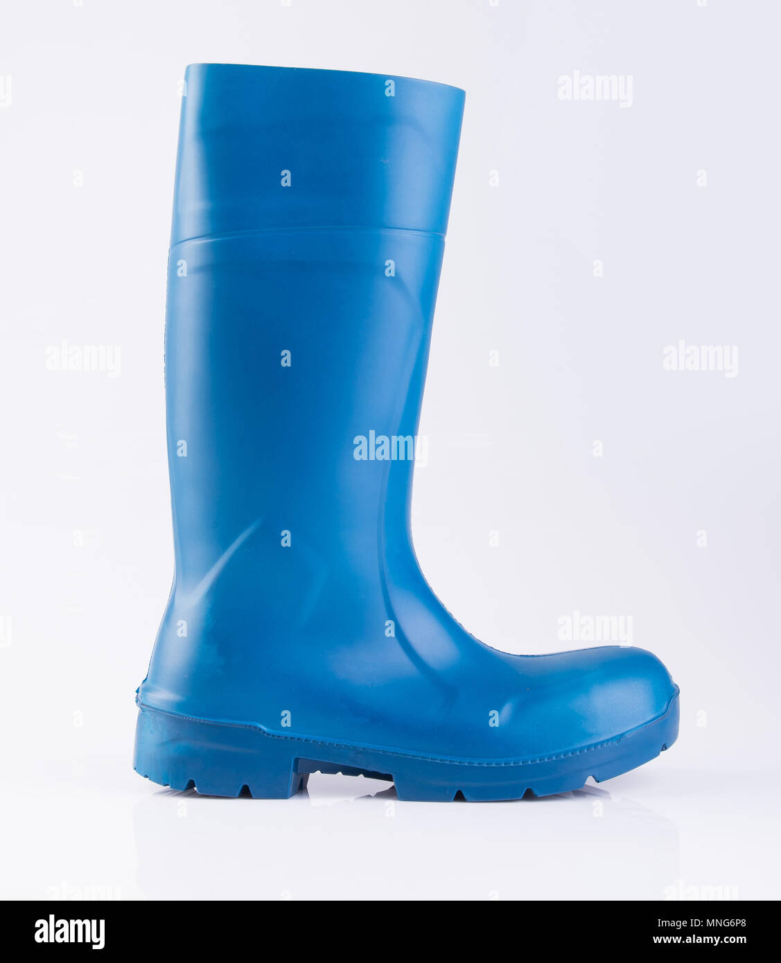 shoe or blue color rubber boots on a background Stock Photo - Alamy