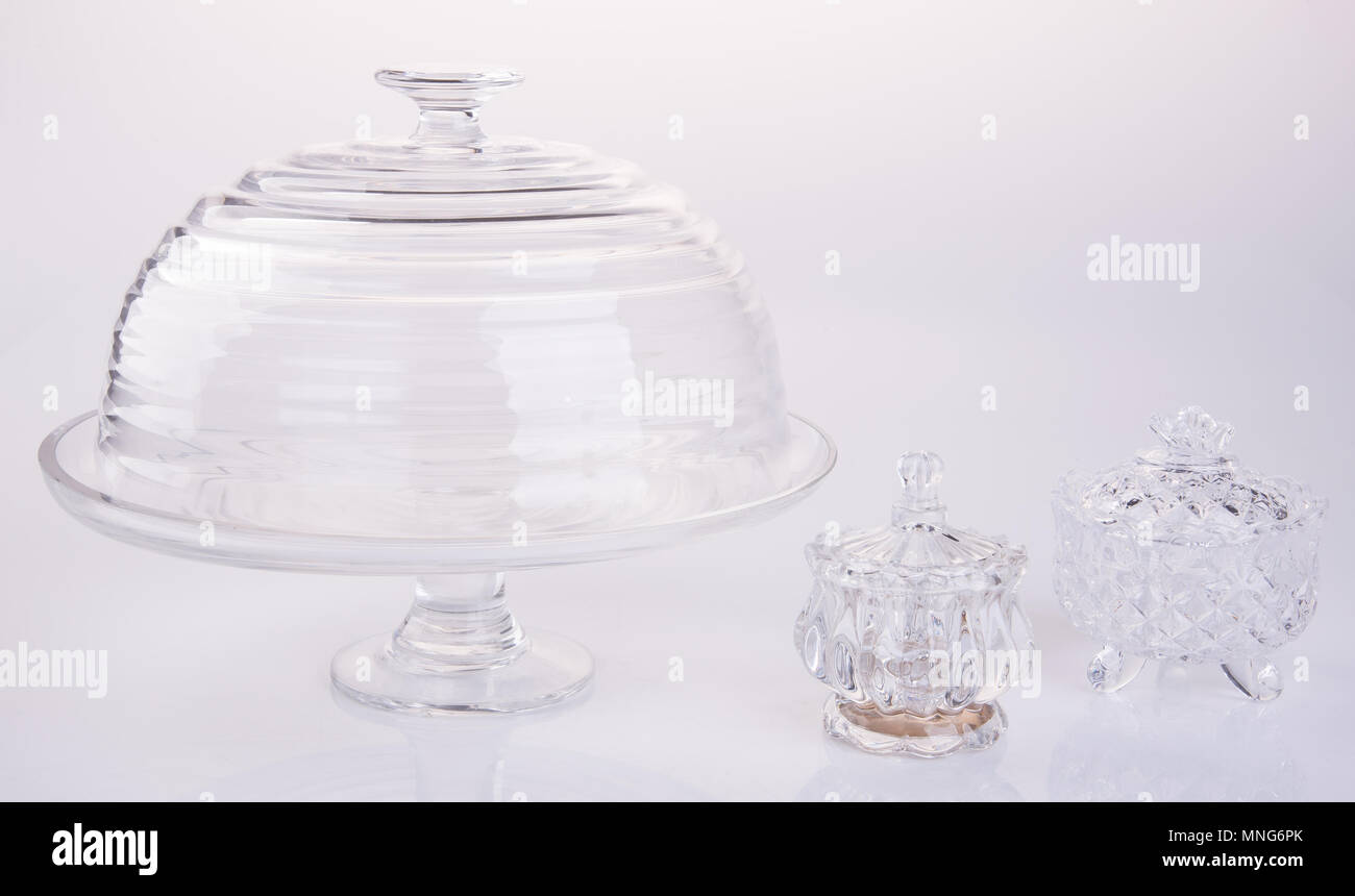 cake stand or glass cake tray on a backgeound Stock Photo Alamy