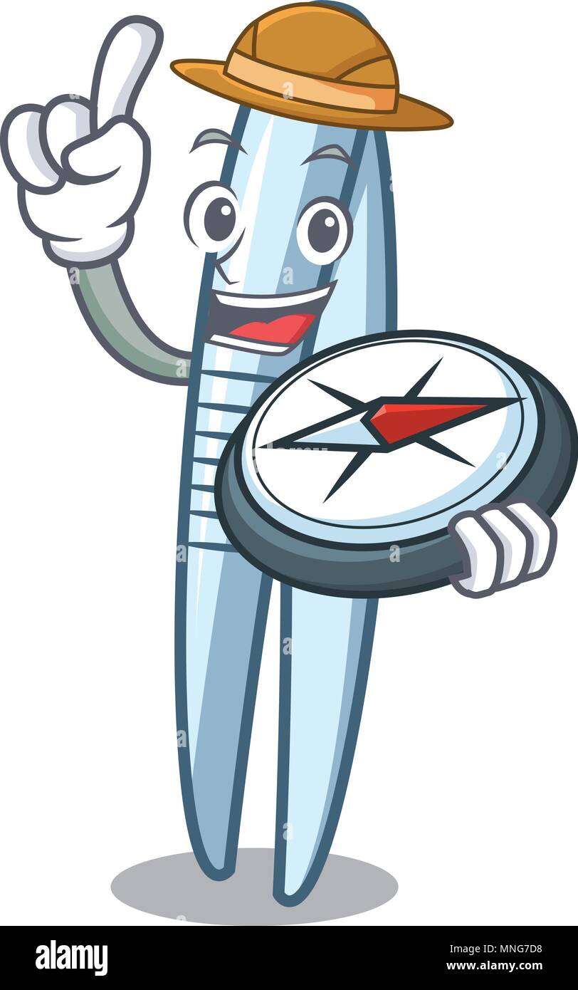 Explorer tweezers mascot cartoon style Stock Vector Image & Art - Alamy