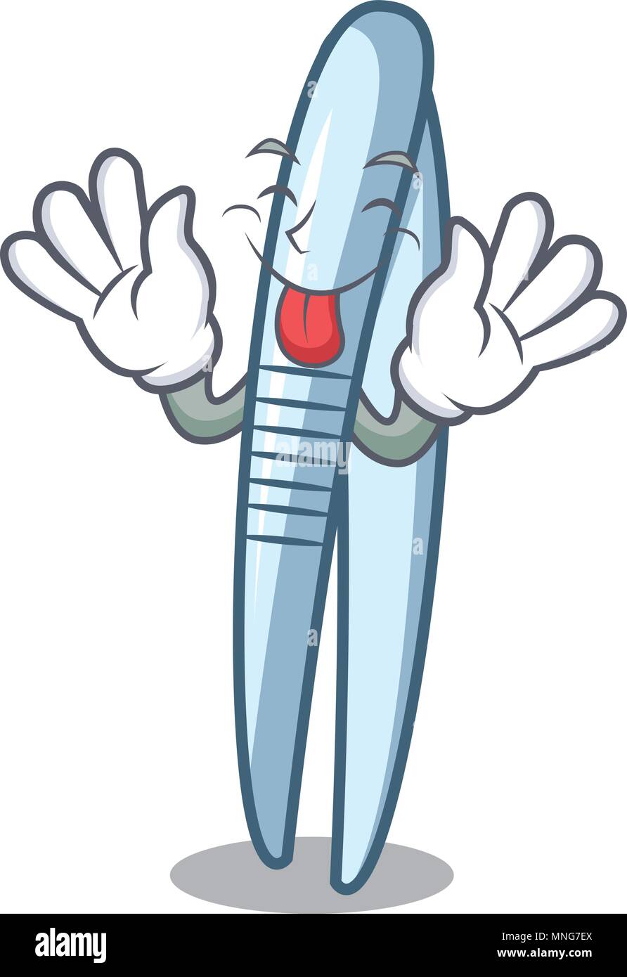 Tongue out tweezers mascot cartoon style Stock Vector Image & Art Alamy