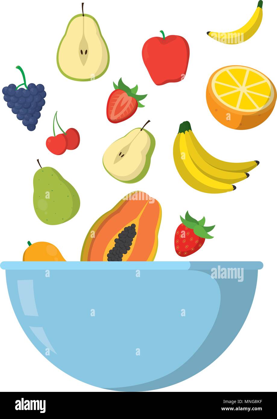Exotic fruit bowl Stock Vector Images Alamy