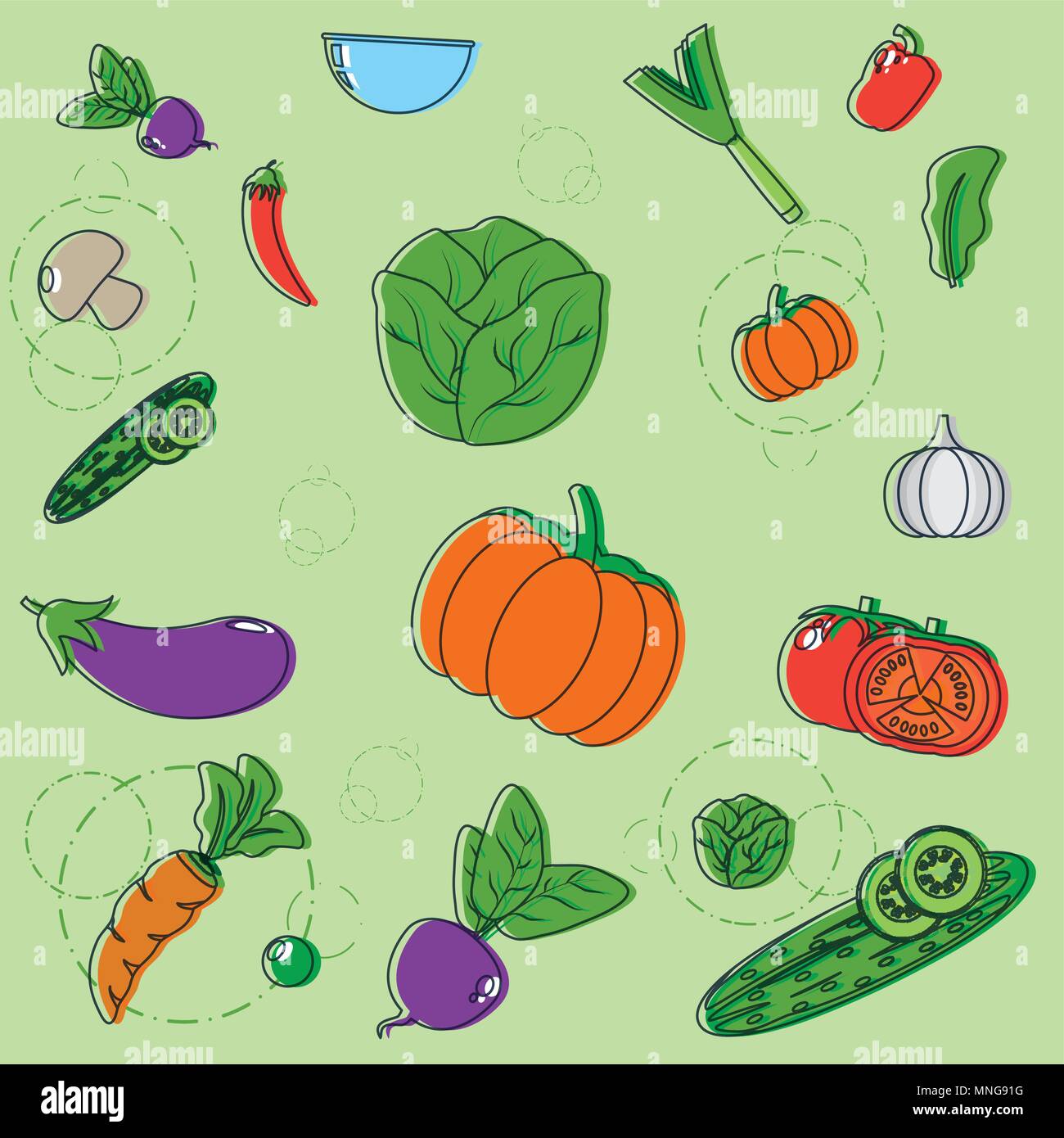 Vegetables pattern background Stock Vector Image & Art Alamy