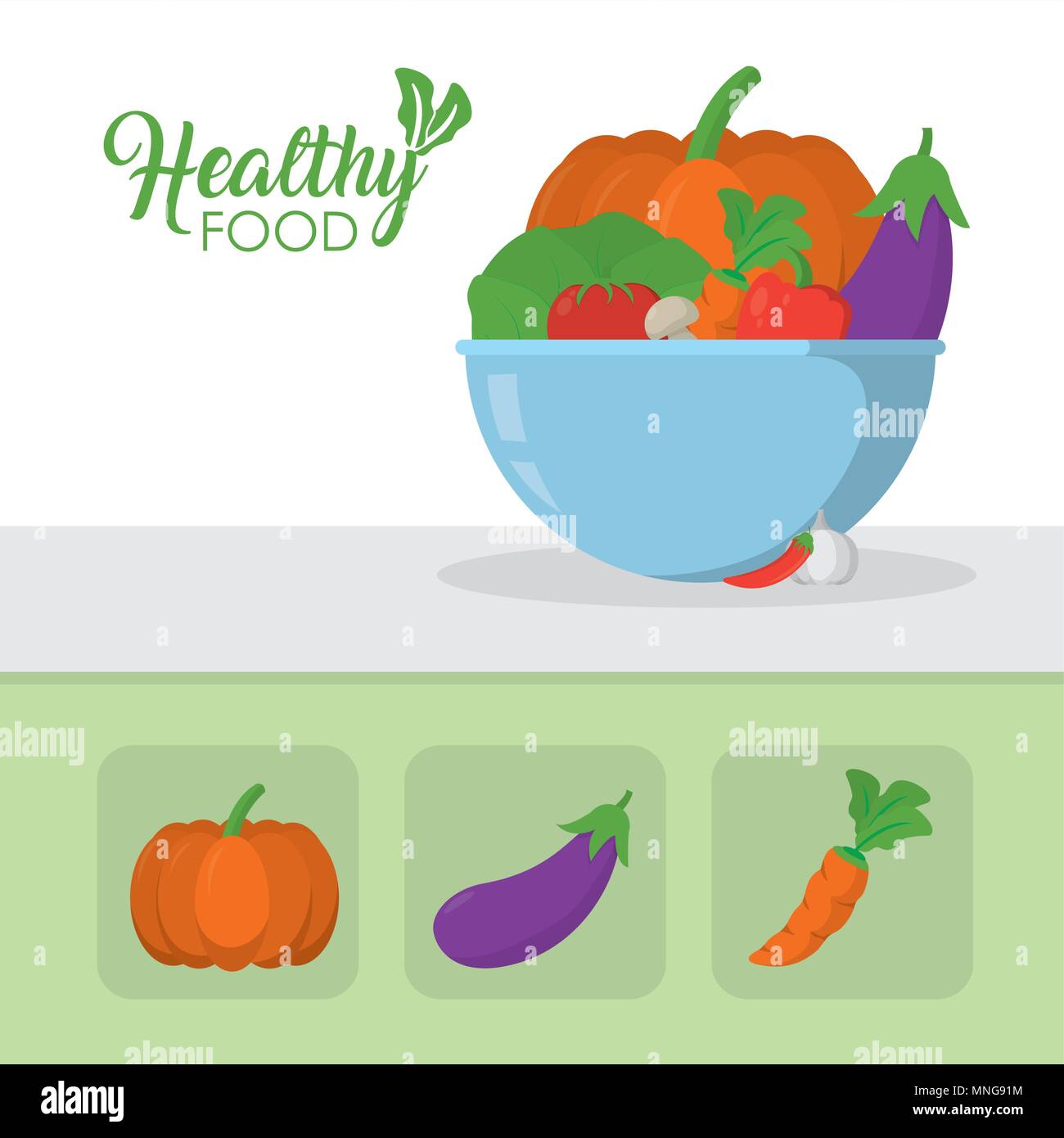 Healthy food vegetables concept Stock Vector Image & Art - Alamy