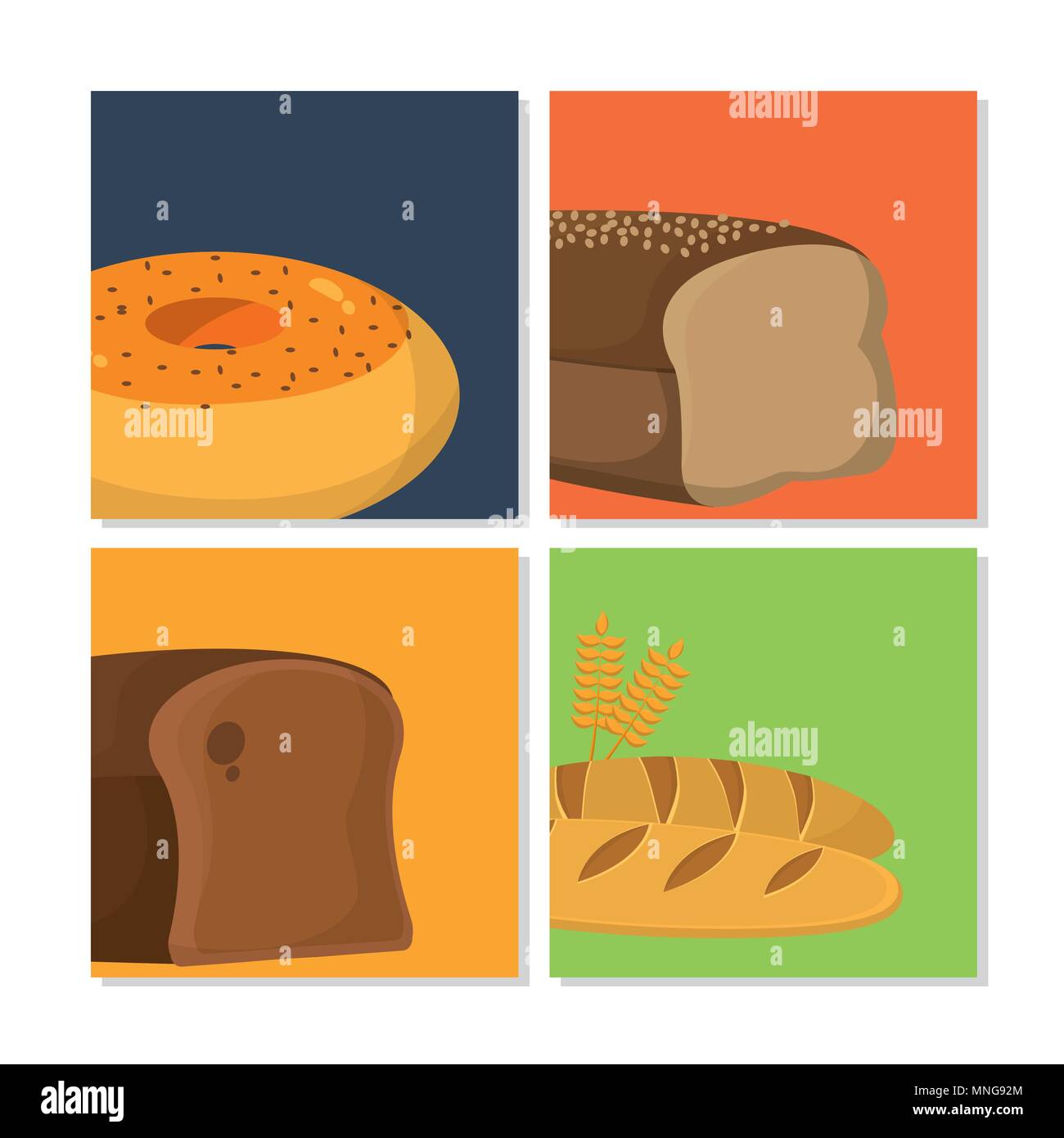 Set of bakery products Stock Vector Image & Art - Alamy