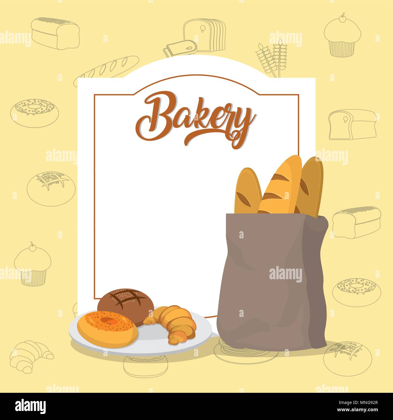 Bakery products whole grain Stock Vector Images - Alamy