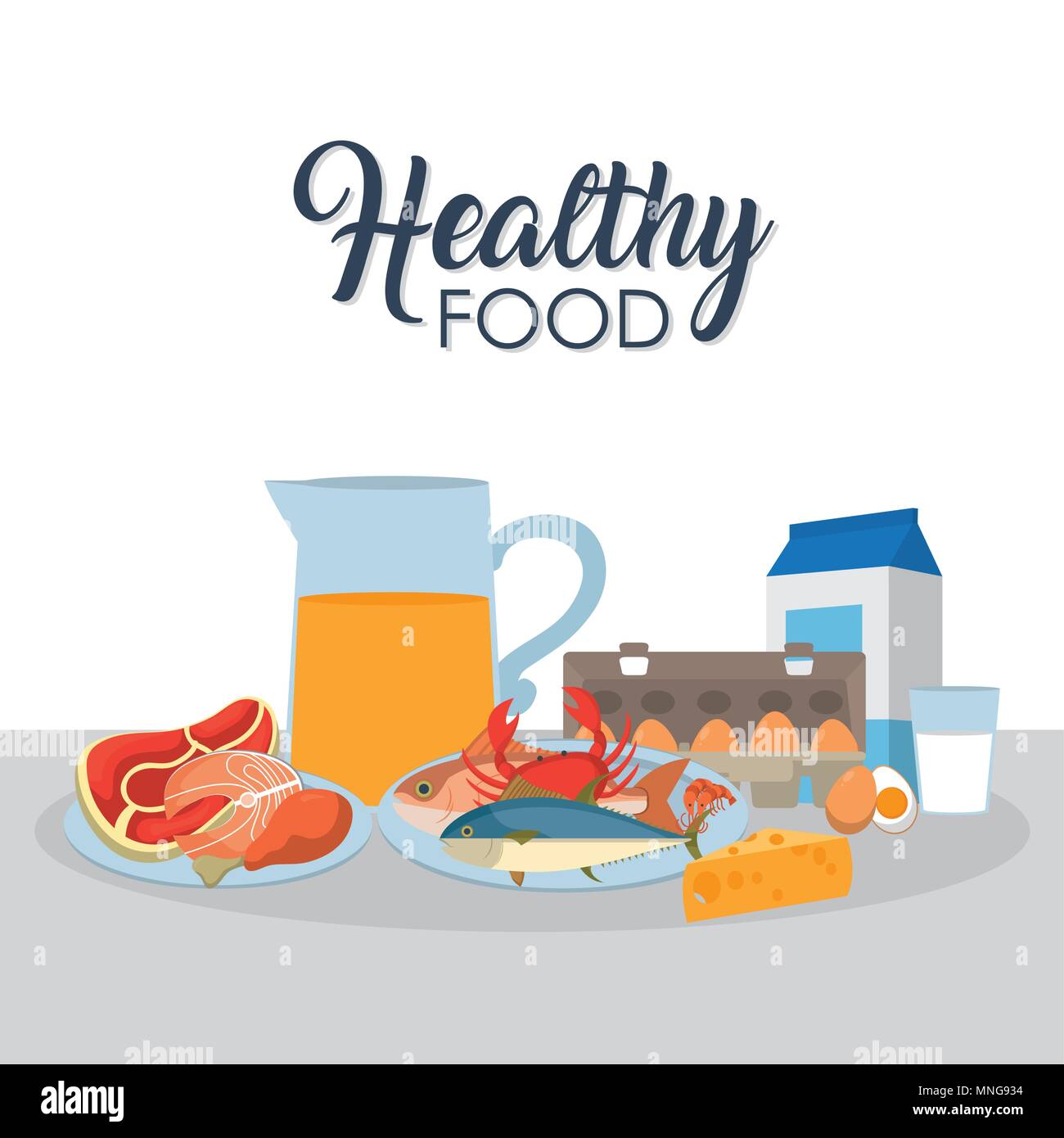 Meat and eggs concept Stock Vector Images - Alamy