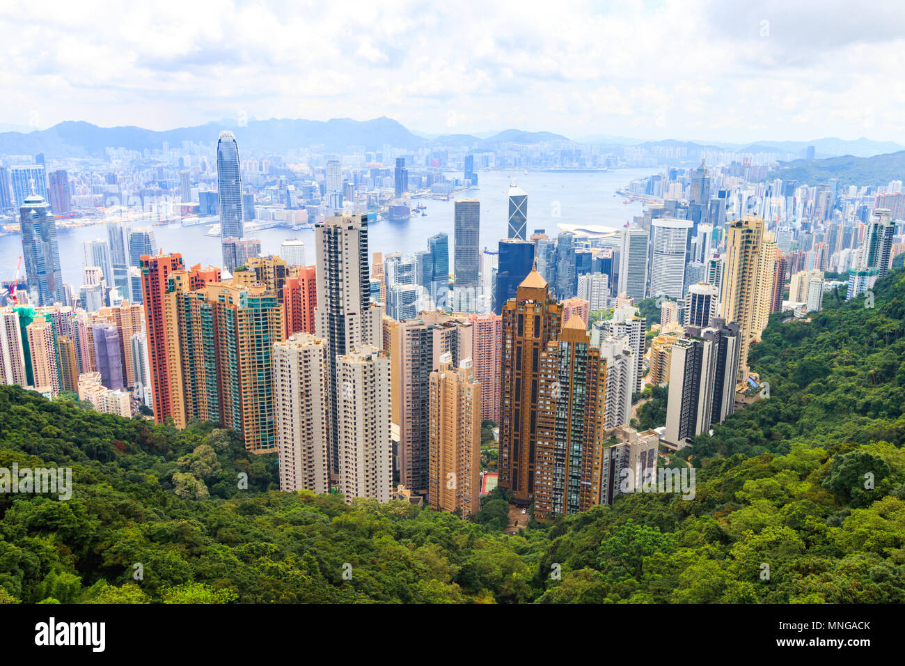Hong Kong Skyline View From Victoria Peak Stock Photo - Alamy