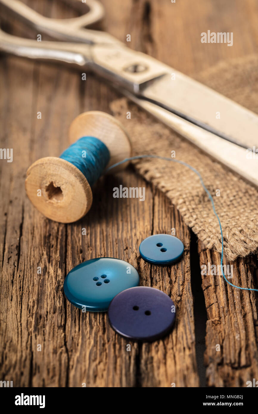 Wooden craft buttons hi-res stock photography and images - Alamy