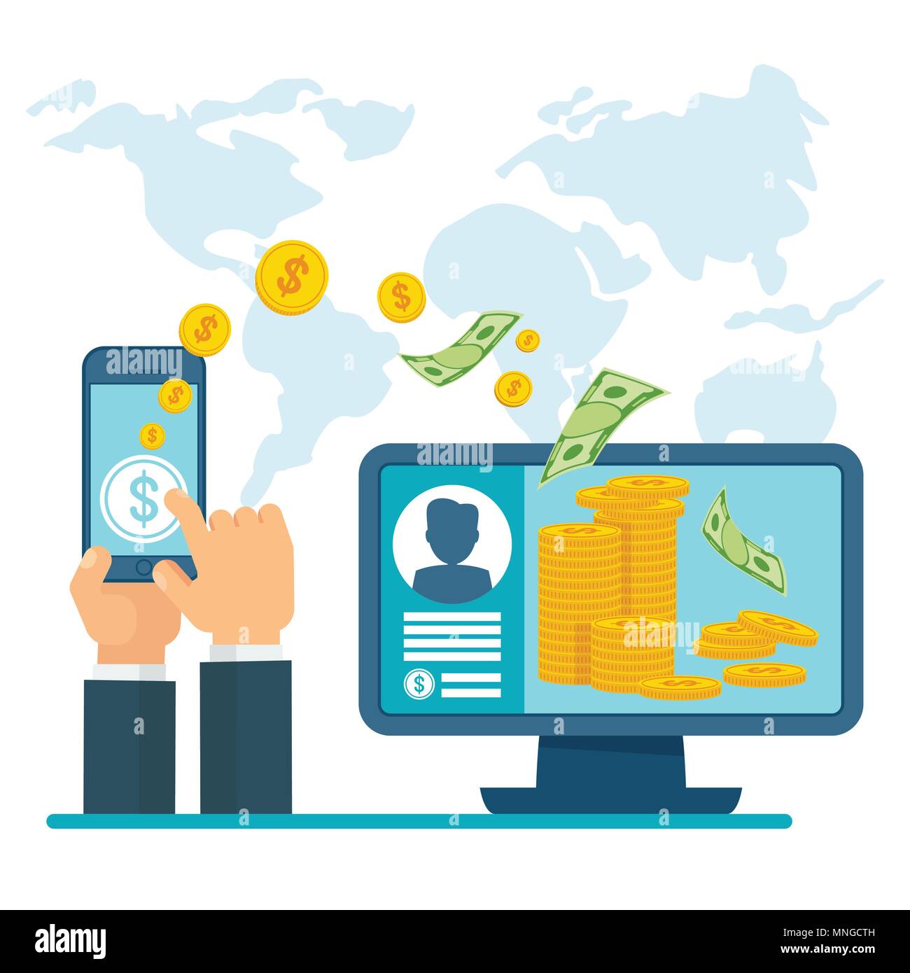 electronic transfer money Stock Vector Image & Art Alamy