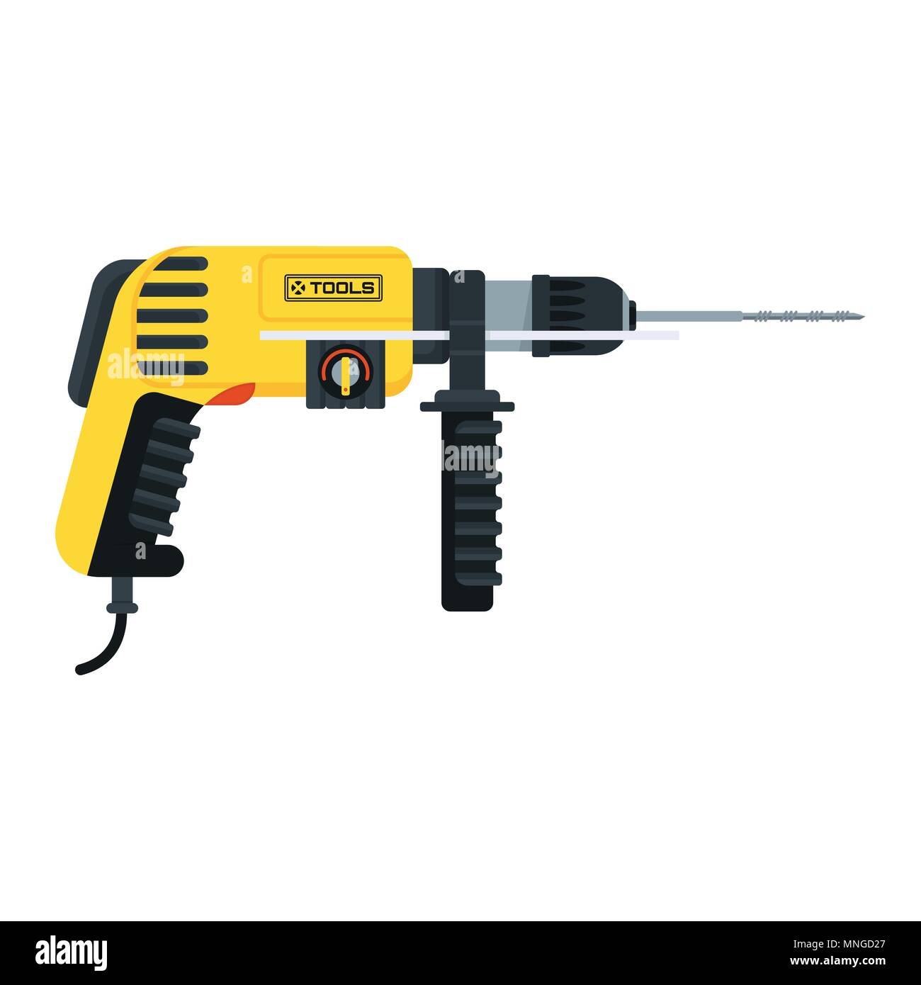 power tools hammer drill Stock Vector