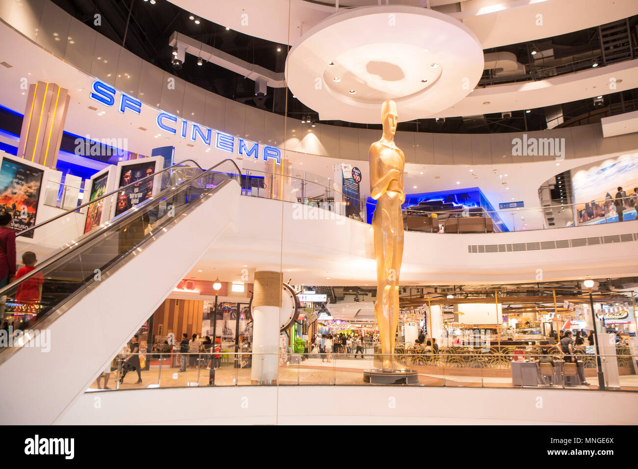 the sf cinema with a oscar at the Shopping Mall Terminal 21 the city Khorat or Nakhon Ratchasima in Isan in Noertheast Thailand.  Thailand, Khorat, No Stock Photo