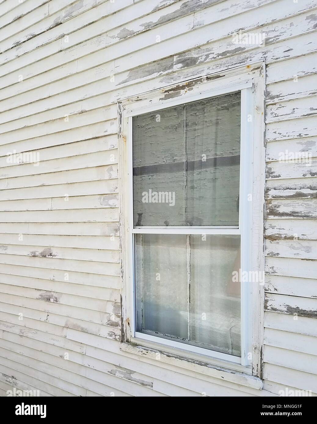 Paint chipping off side of house Stock Photo Alamy