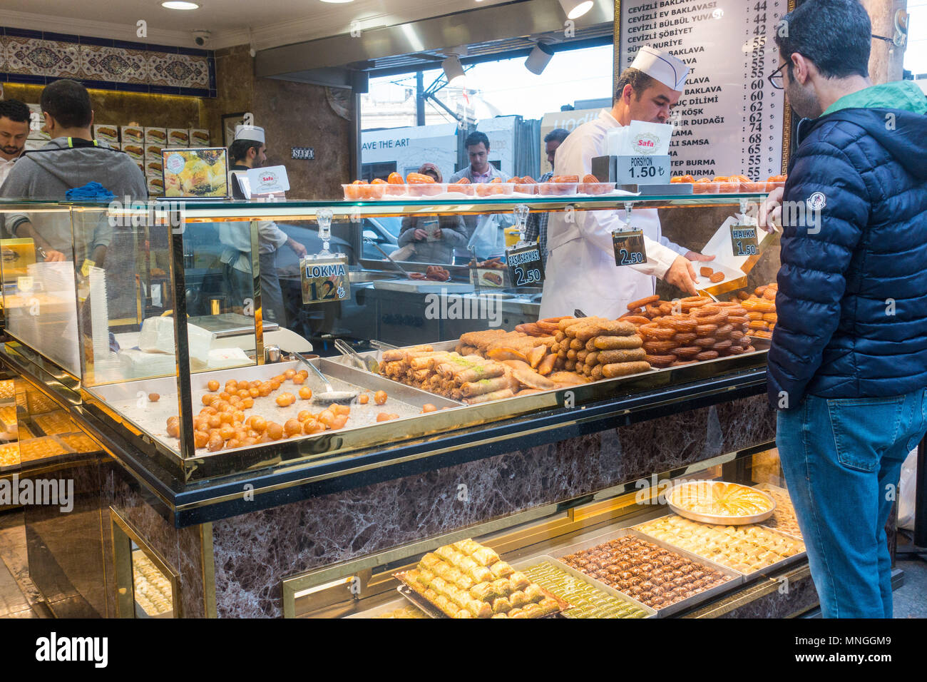 Istanbul bakery 2018 sweets customer Stock Photo Alamy