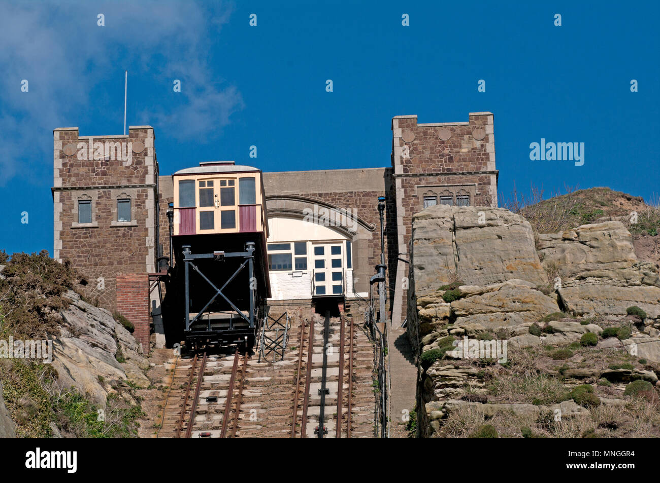 Cliff Rails Hastings, Sussex, East Cliff Rail Lift, England Stock Photo - Alamy