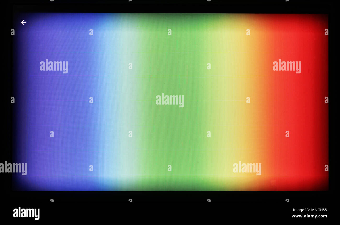 Test pattern  of color television patterns photographed on the camera of a cheap tablet. The photo is displayed on the screen  with resolution 1024 by Stock Photo