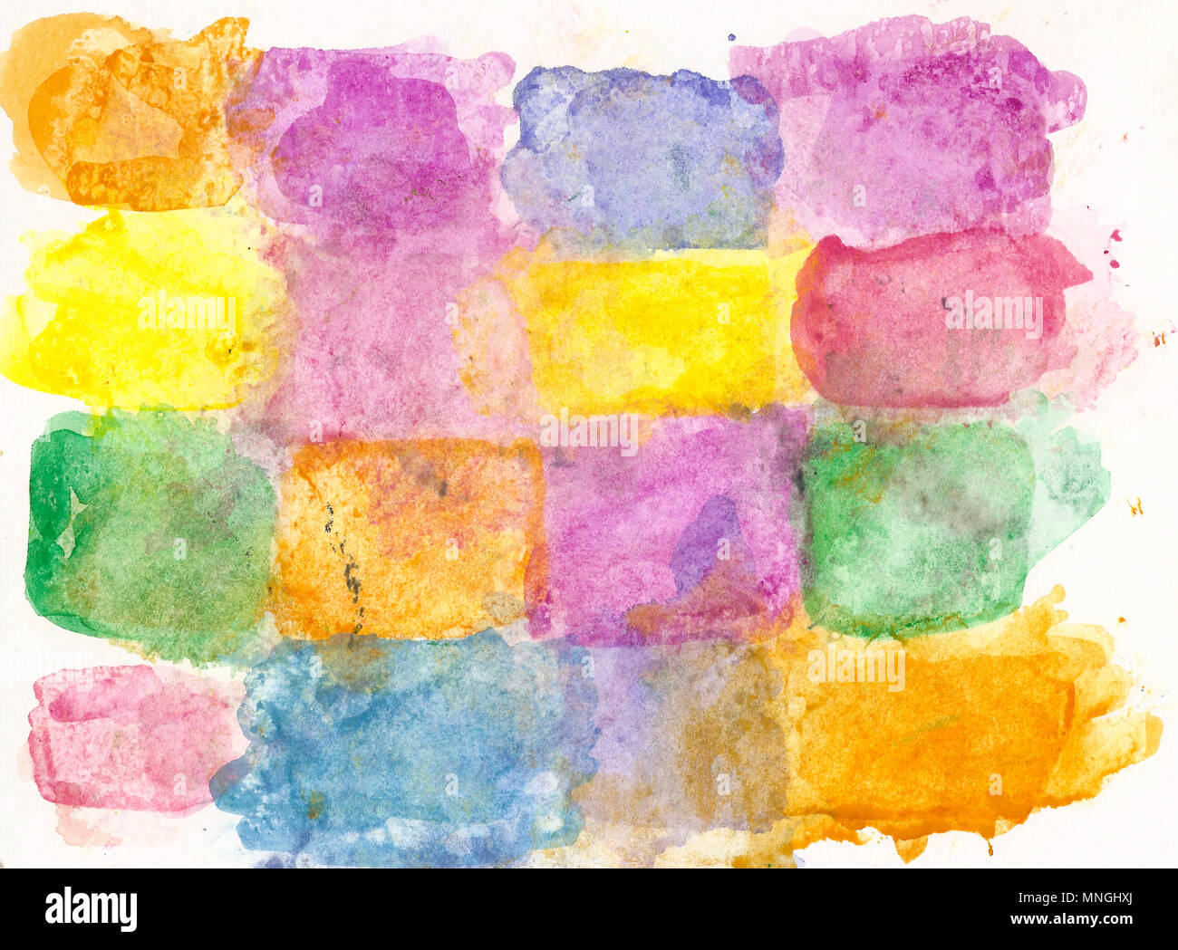 hand drawn watercolor background Stock Photo