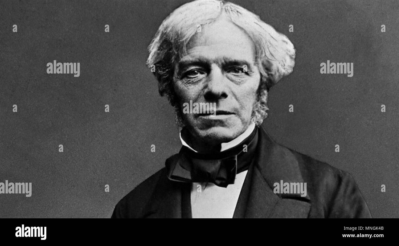 MICHAEL FARADAY (1791-1867) English scientist who worked on electricity, about 1860. Stock Photo