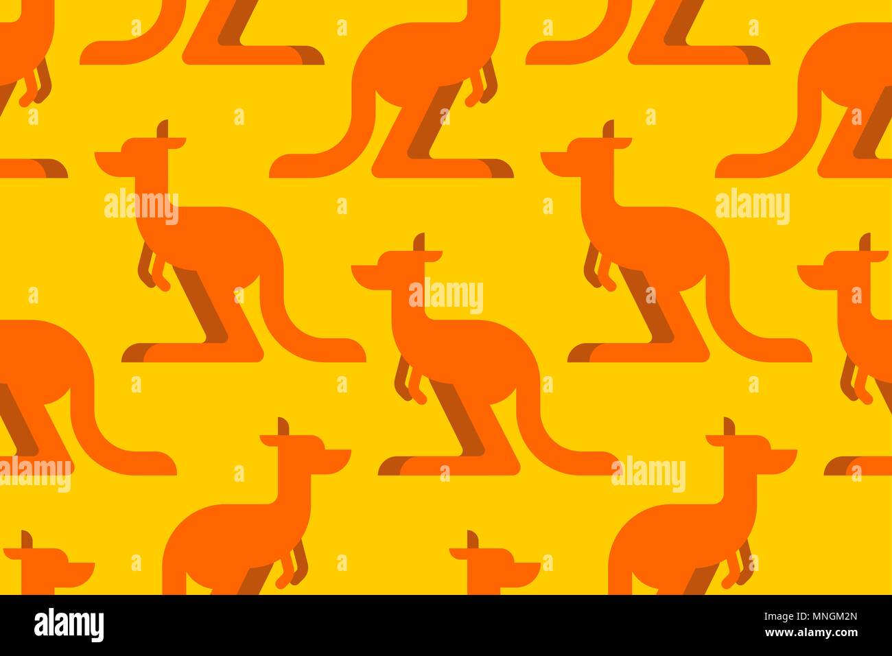 Kangaroo pattern seamless. Australia animal background. Vector ...