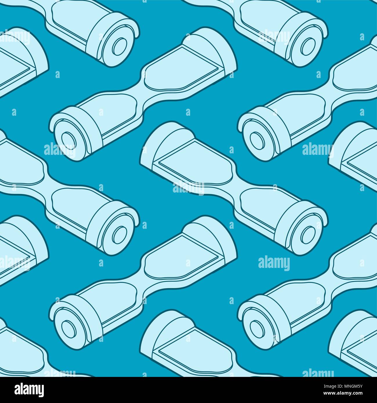 GyroScooter pattern seamless. two-wheeled scooter with an engine. Vector illustration Stock Vector