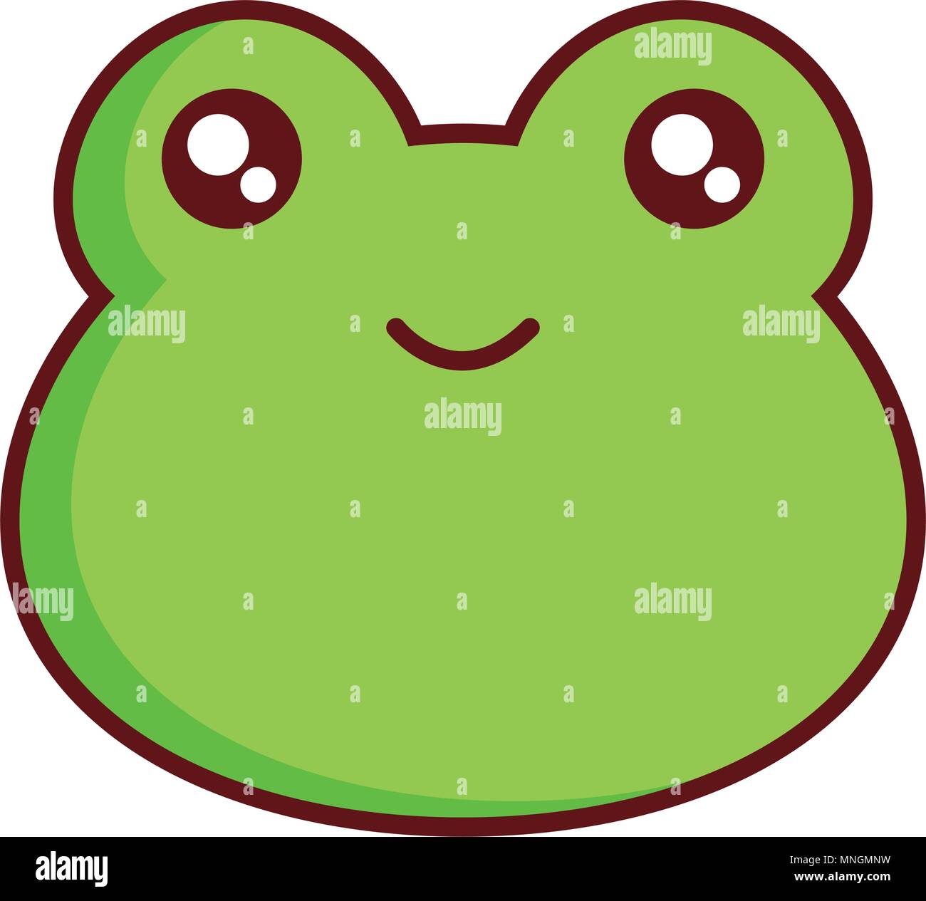 cute frog icon over white background, colorful design. vector ...