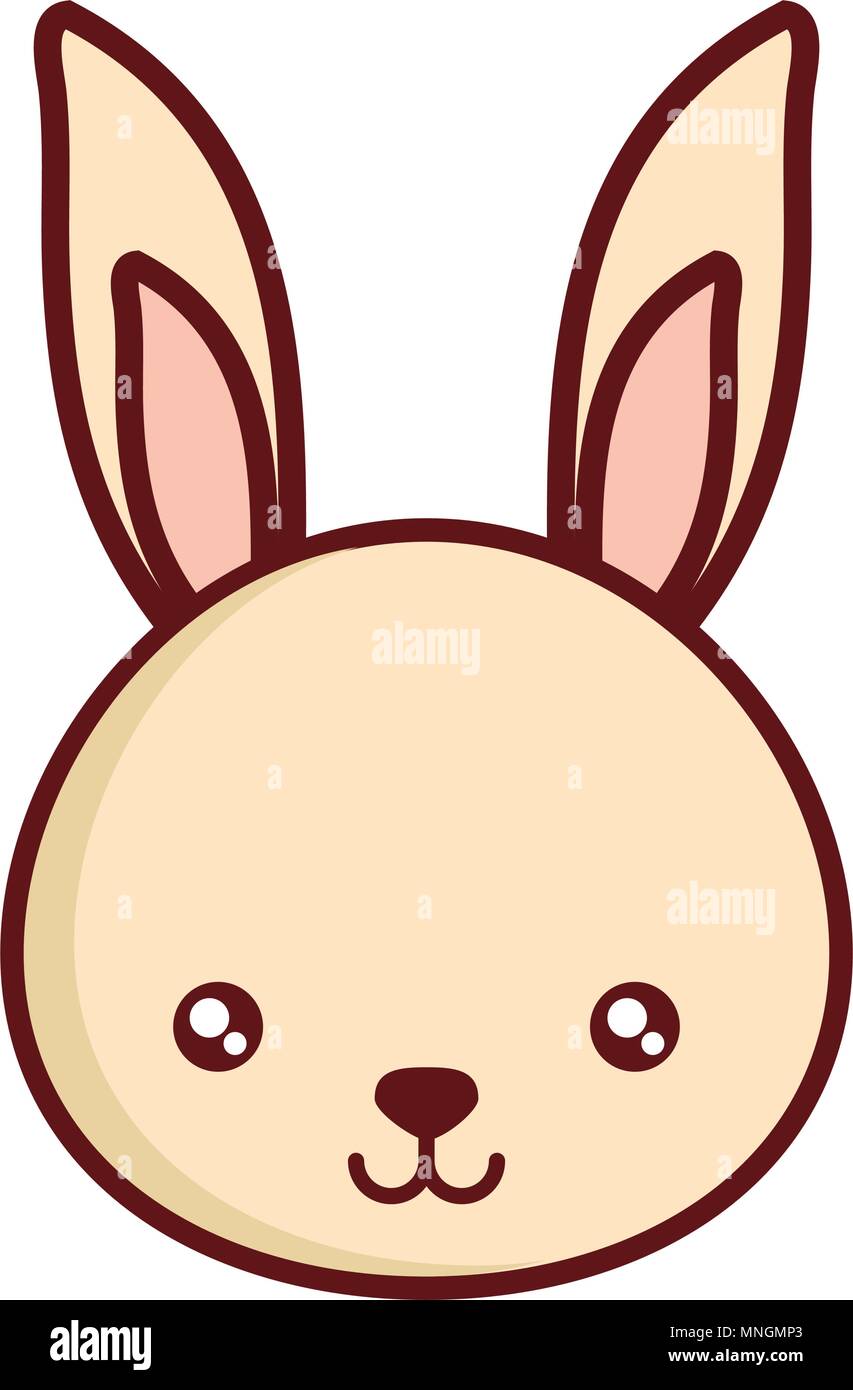 cute rabbit icon over white background, colorful design. vector ...