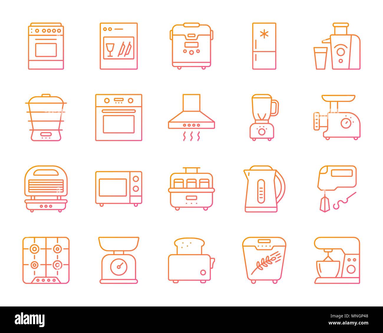 Electric kettle gas cooker Stock Vector Images - Alamy