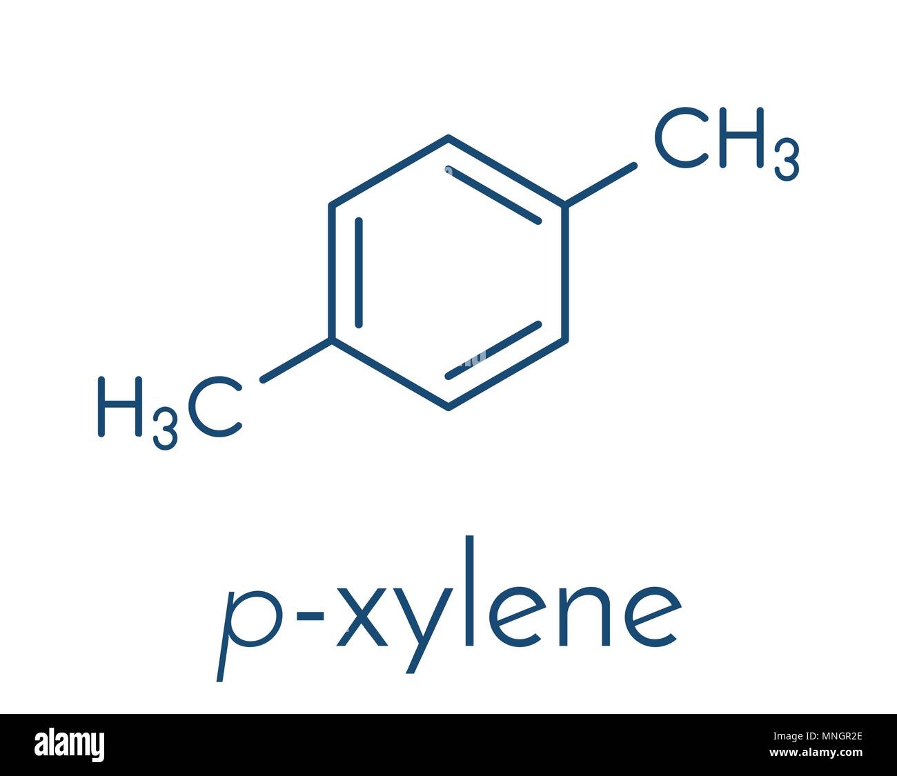 Para-xylene (p-xylene) aromatic hydrocarbon molecule. Skeletal formula  Stock Vector Image & Art - Alamy