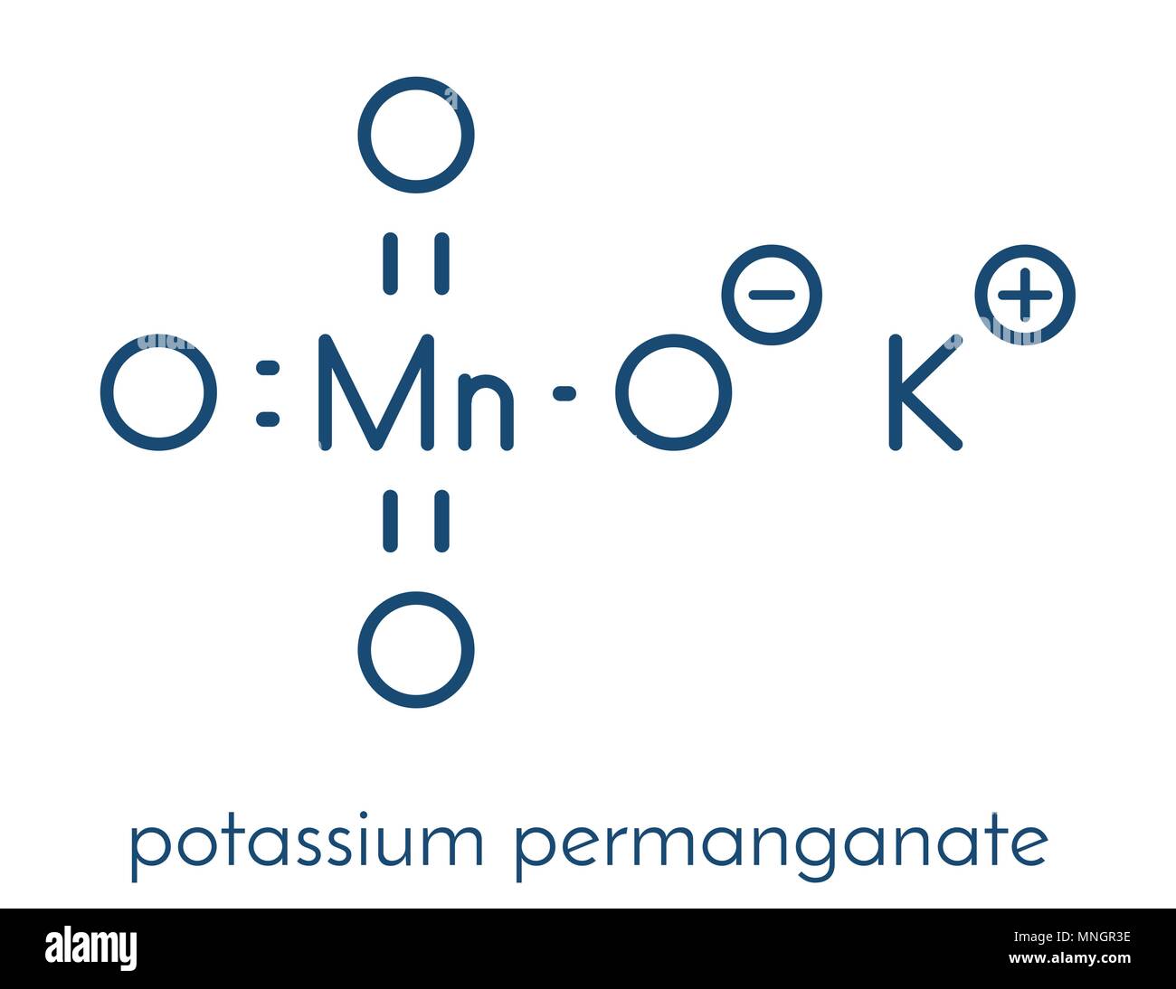 Potassium Permanganate KMnO4 Used As Disinfectant Solution Skeletal Potassium Permanganate KMnO4 Used As Disinfectant Solution Skeletal