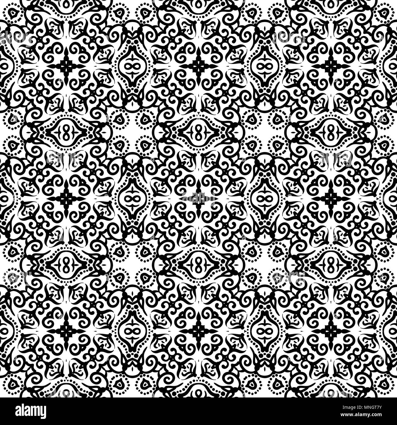 Intricate Lace Pattern Background Stock Vector