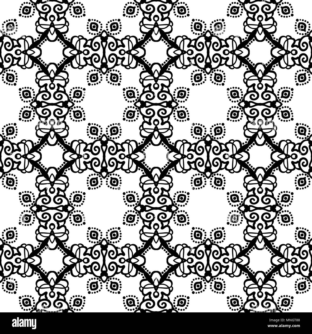 Intricate Lace Pattern Background Stock Vector