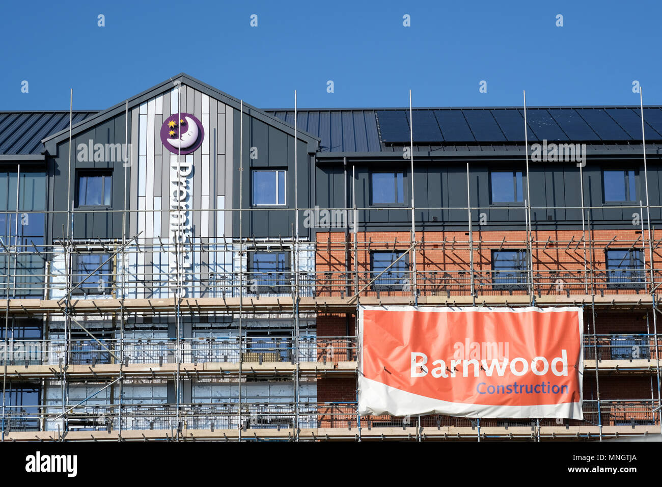 Premier Inn hotel under construction at Gloucester Docks in England