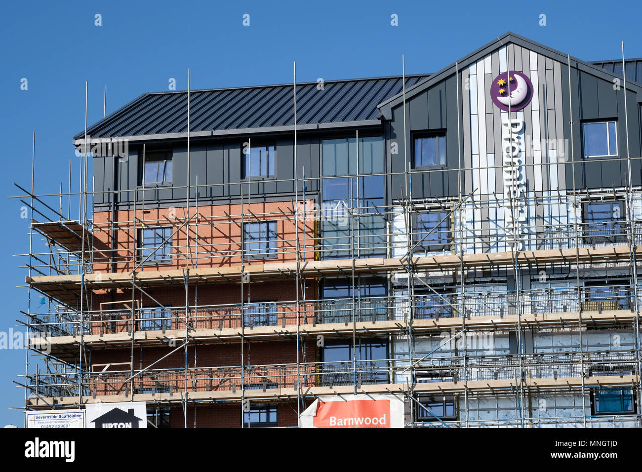 Premier Inn hotel under construction at Gloucester Docks in England