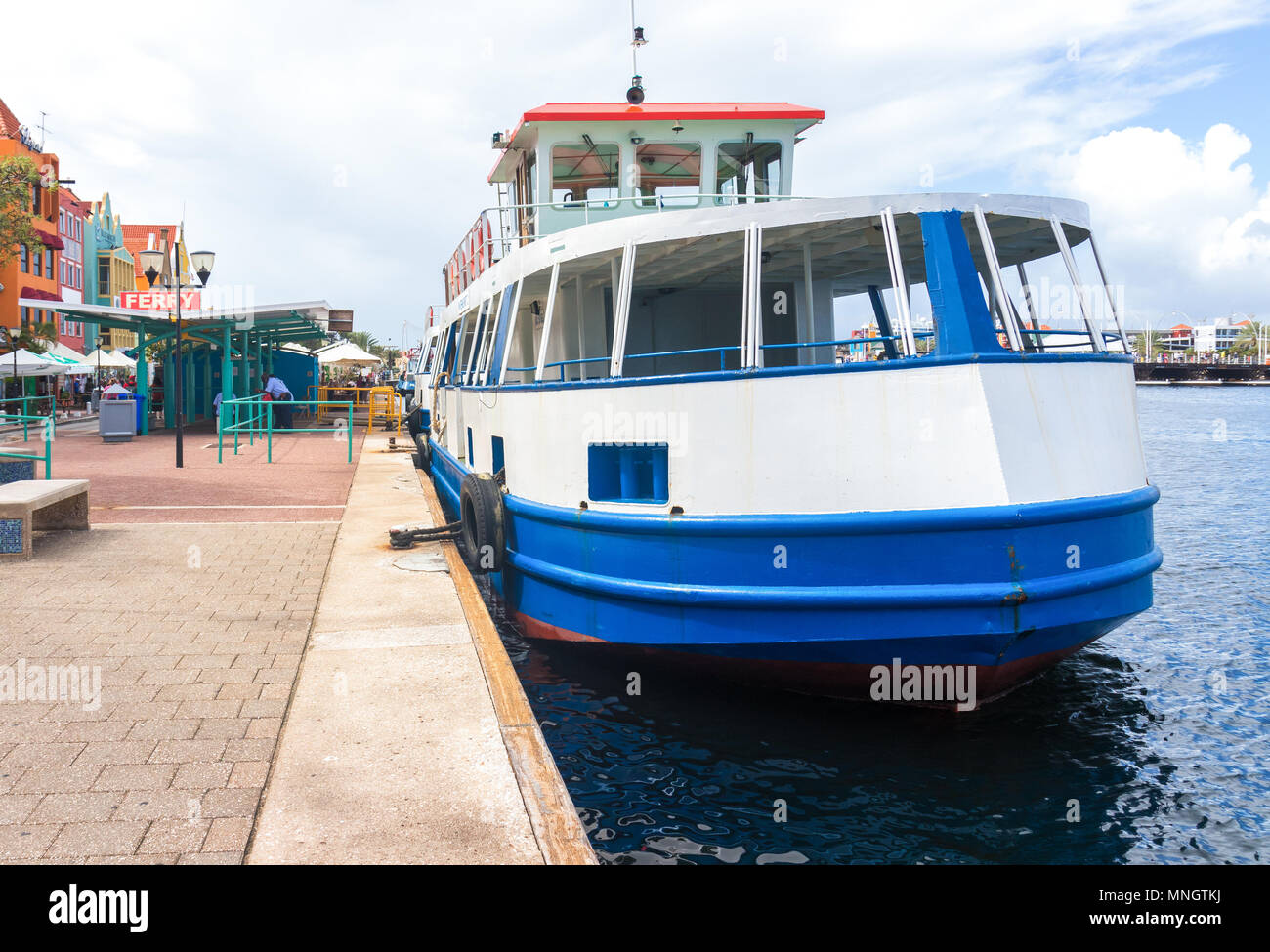 Willemstad, Curacao, 26 Dec 2016 - Ferry In Willemstad Stock Photo