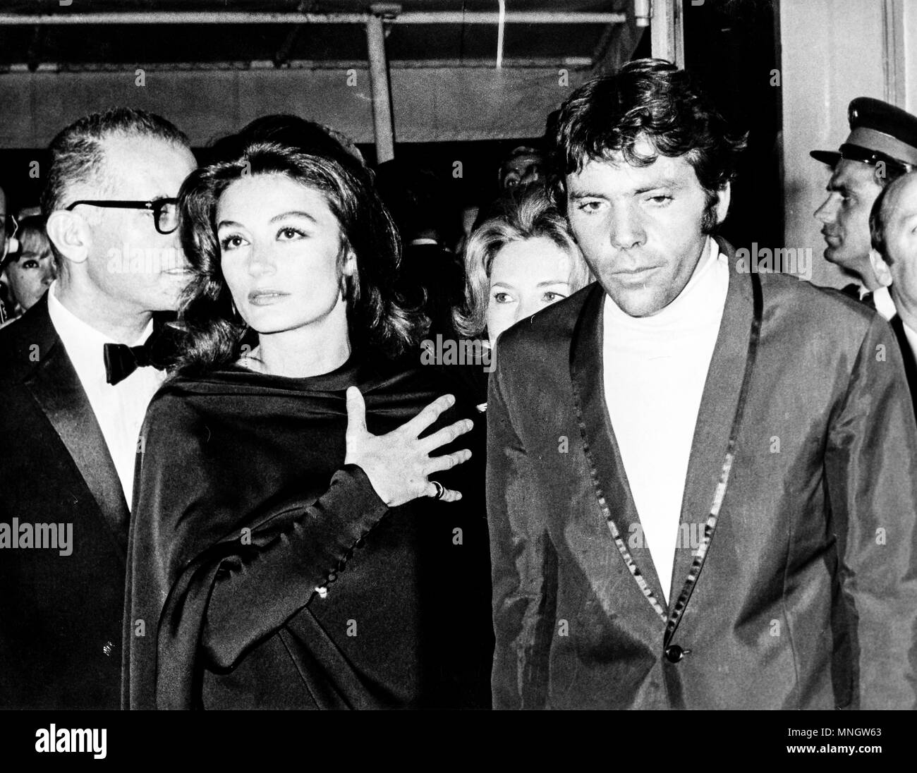 anouk aimee, pierre barouh, cannes 1968 Stock Photo