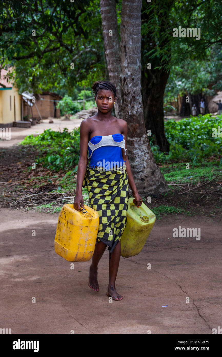 Sierra leone woman walking hi-res stock photography and