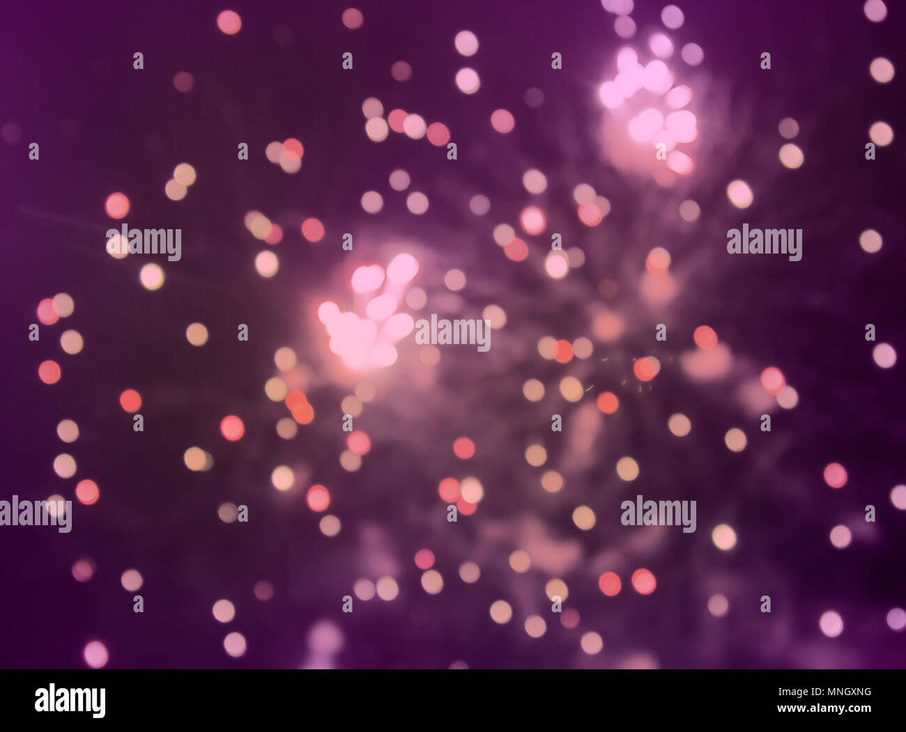 Gun salute, royal salute. Fireworks multi-colored glare. Colorful exploding fireworks in sky. Festive and triumphant scenery Stock Photo