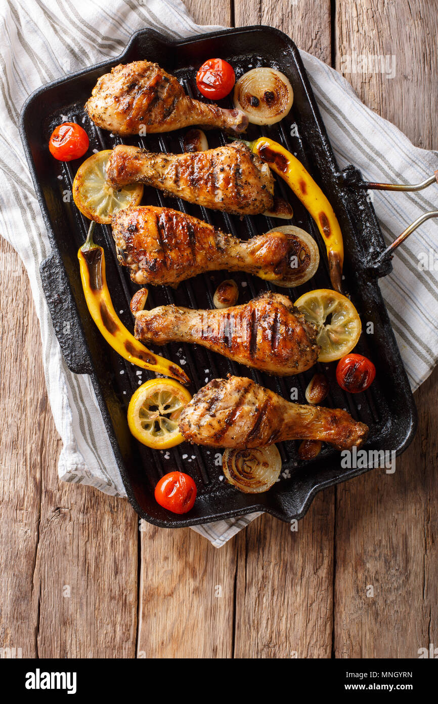Freshly Cooked Grilled Chicken Drumstick Legs With