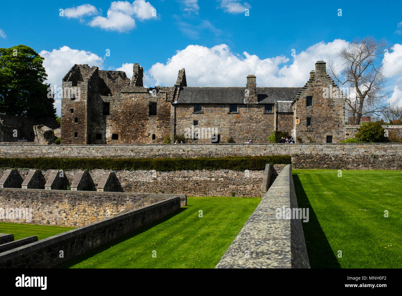 Aberdour Castle in Fife Scotland UK Stock Photo